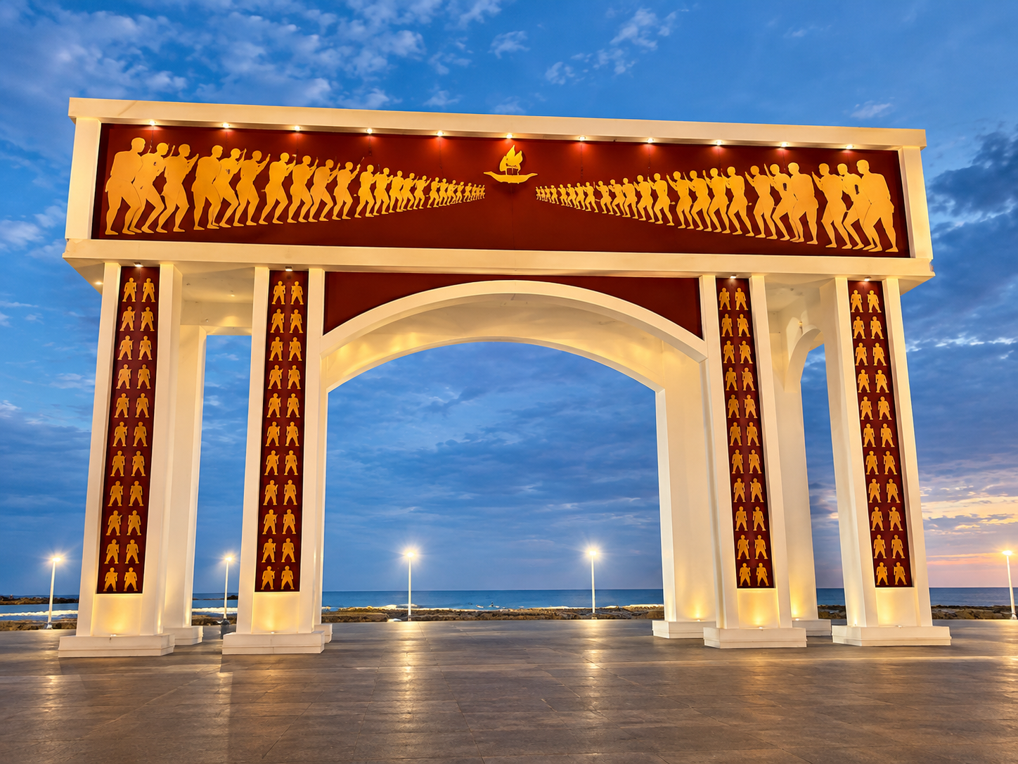 Door of No Return in Ouidah, Benin, with its frieze of captives